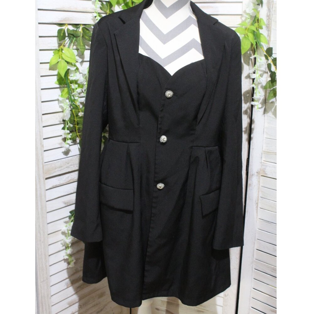 AEL Amy enjoy life black jacket dress (1241)